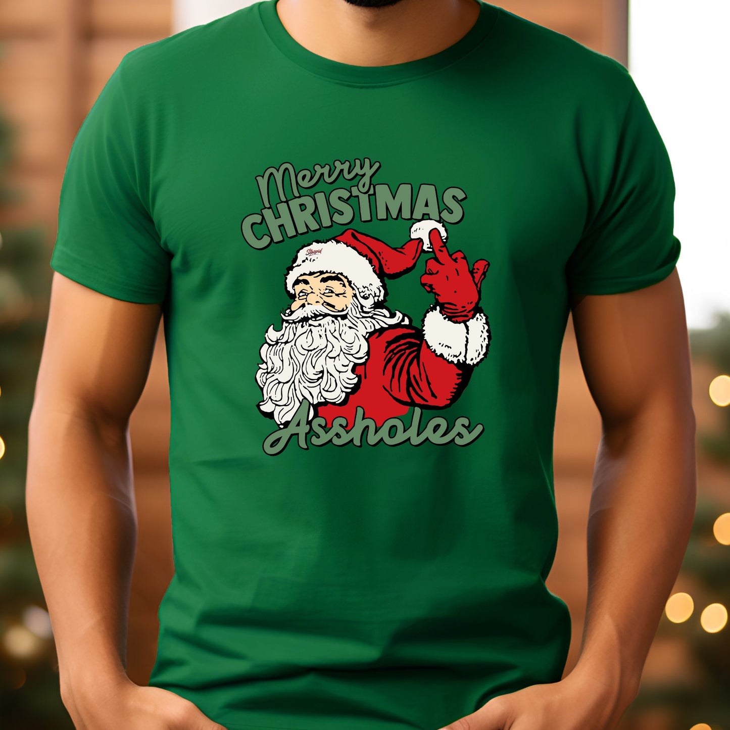 Merry Christmas Assholes T-Shirt, Long Sleeve T or Crewneck Sweatshirt