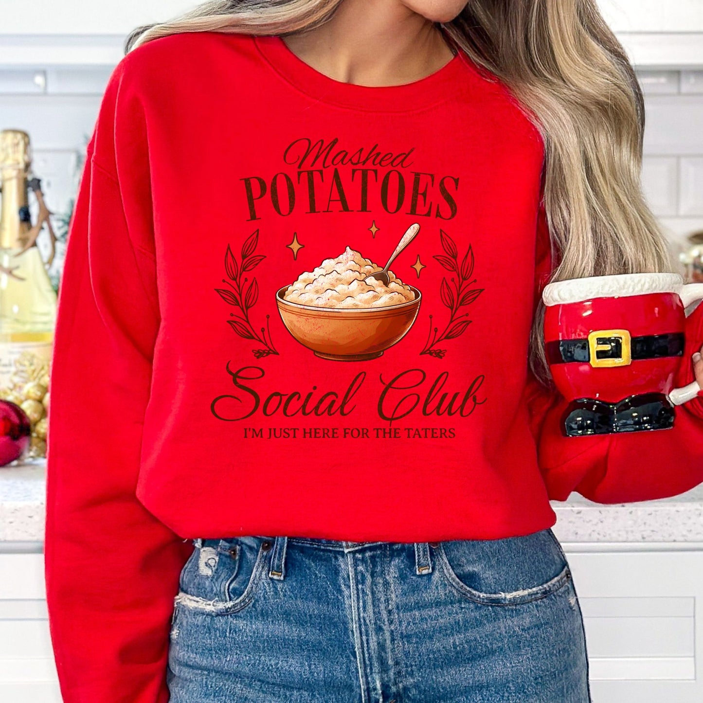 Mashed Potatoes Social Club T-Shirt, Long Sleeve T or Crewneck Sweatshirt