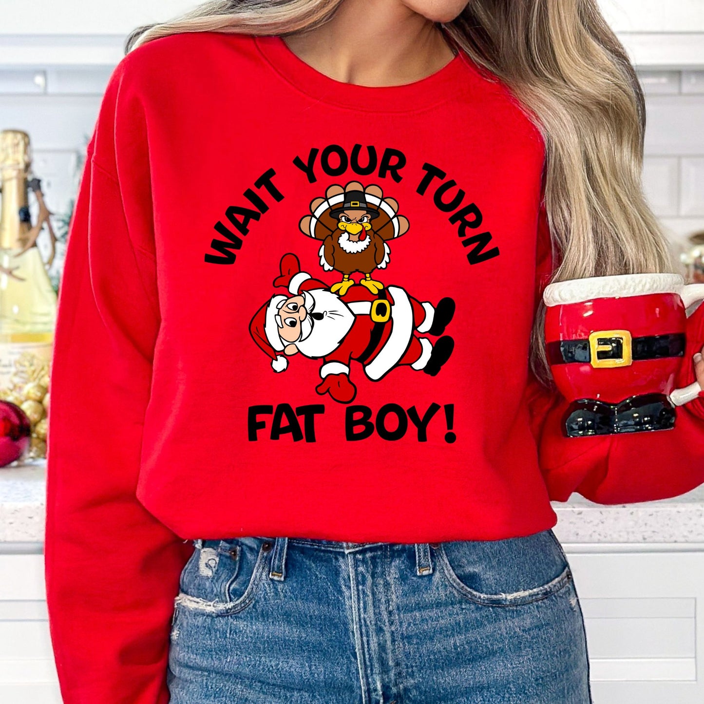 Wait Your Turn Fatboy T-Shirt, Long Sleeve T or Crewneck Sweatshirt