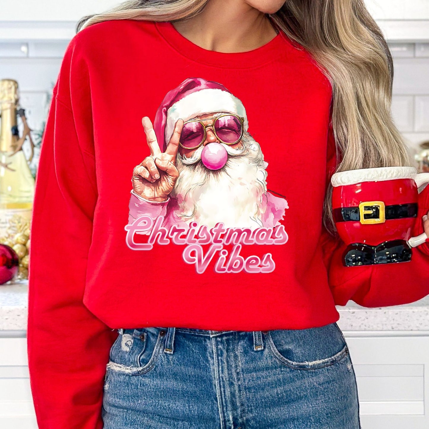 Christmas Vibes T-Shirt, Long Sleeve T or Crewneck Sweatshirt