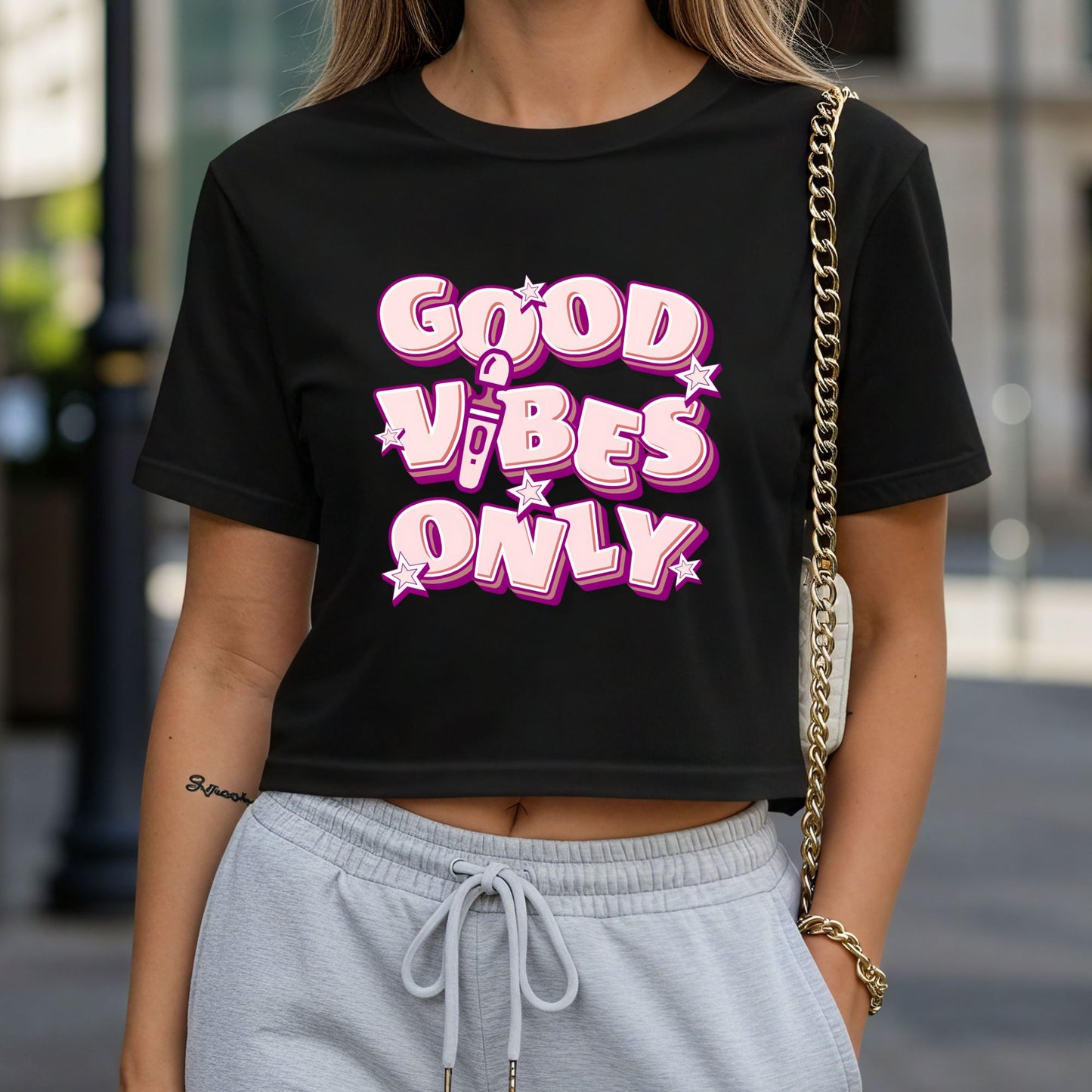 Good Vibes Only Crop Top or Racerback Tank