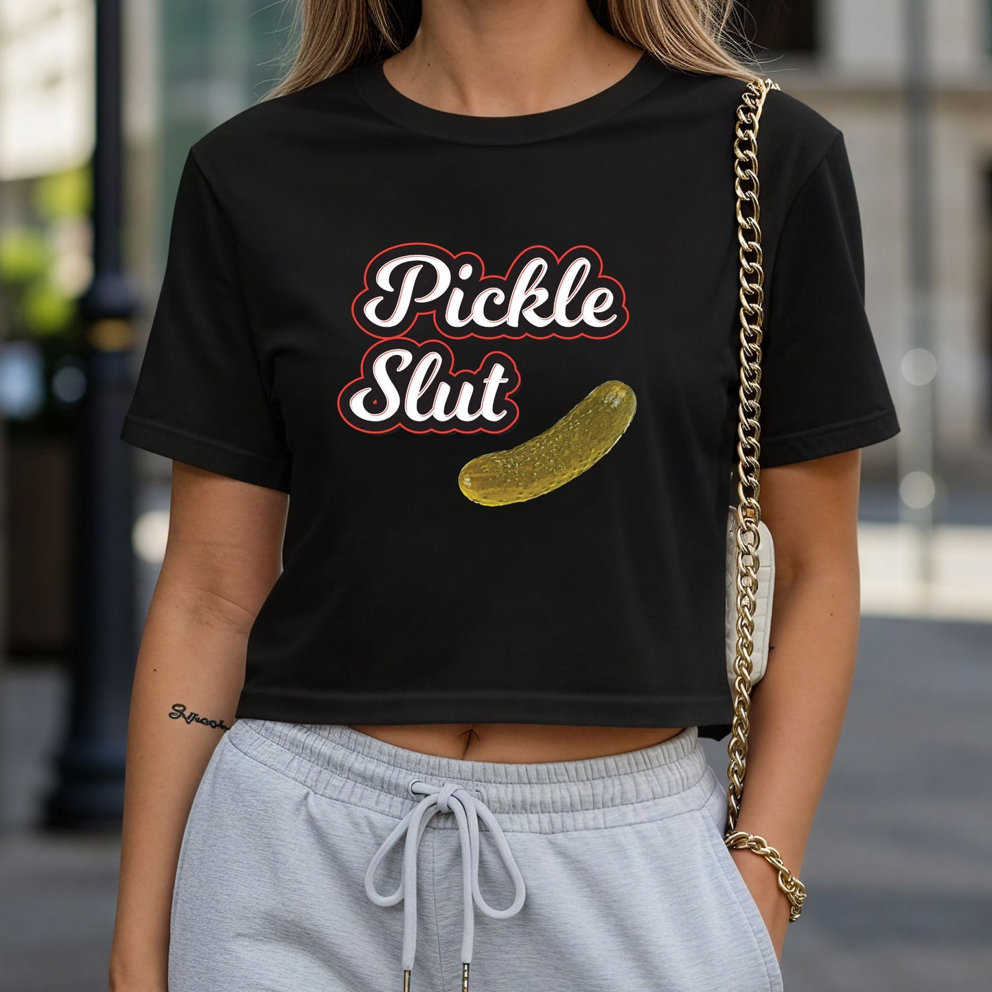 Pickle Slut Crop Top or Racerback Tank
