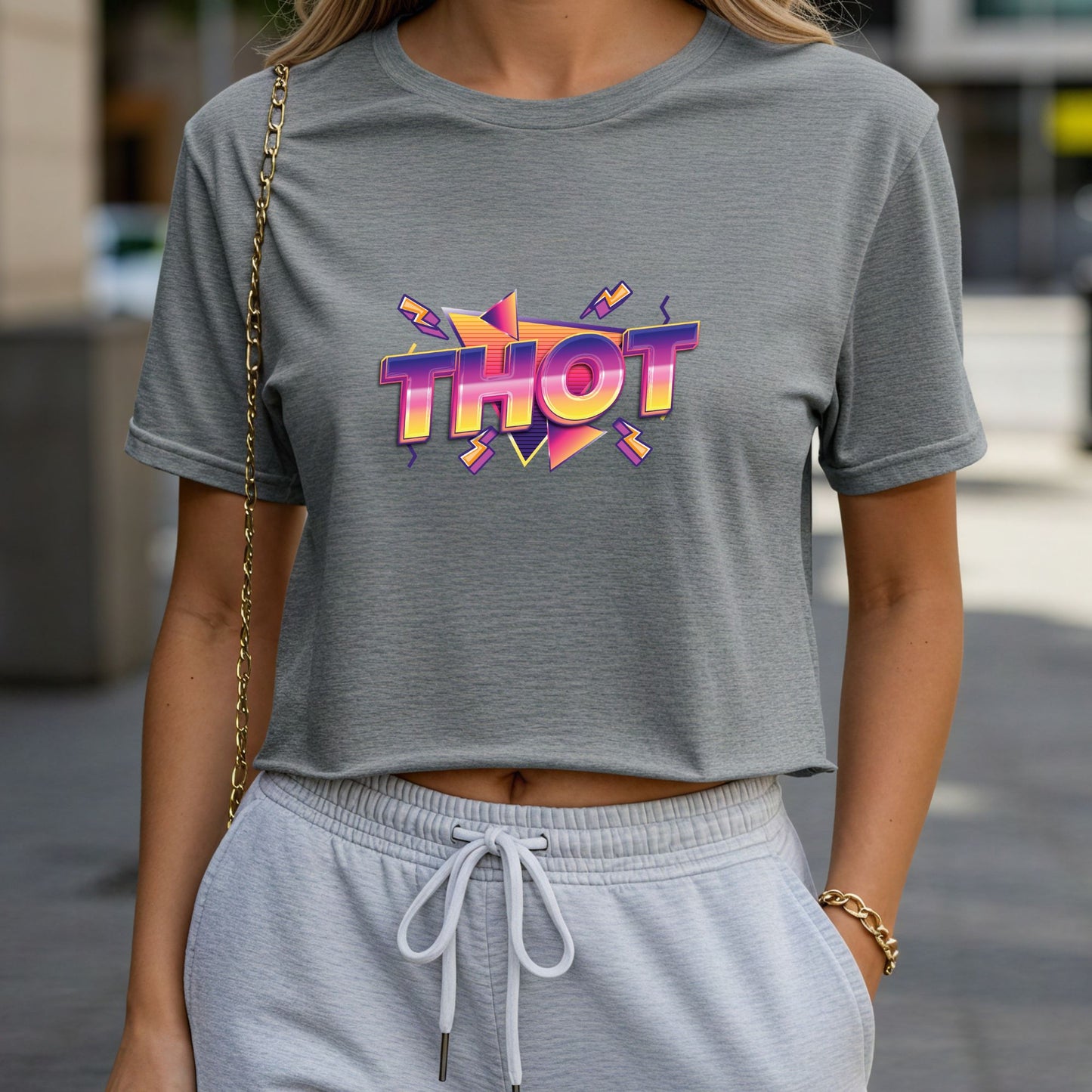 THOT Crop Top or Racerback Tank
