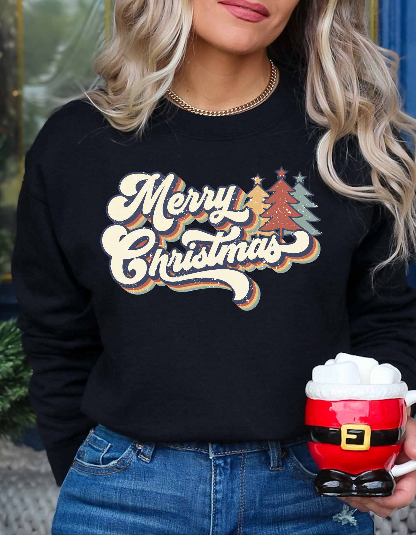 Retro Merry Christmas Crewneck/Hoodie/Long Sleeve Christmas Stoopid Original
