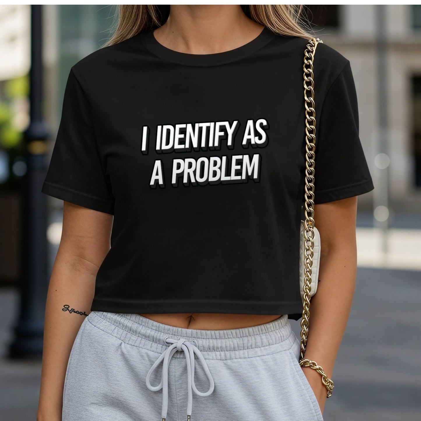 I Identify As A Problem Crop Top or Racerback Tank