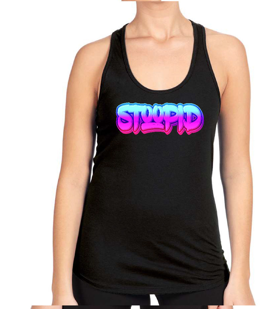 Stoopid "Neon Graffiti" Racerback Tank