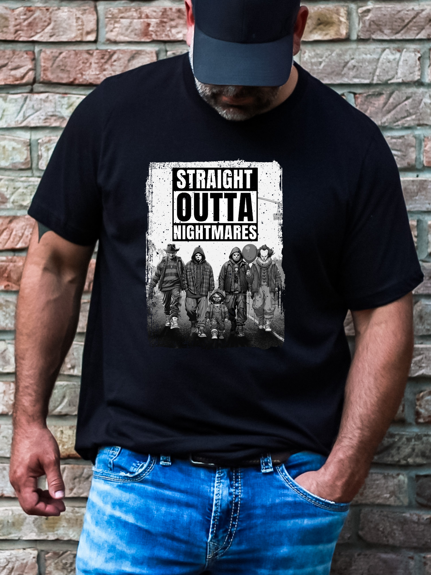 Straight Outta Nightmares T-Shirt or Crewneck Sweatshirt