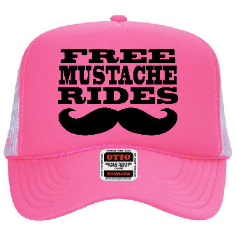 "Free Mustache Rides" Stoopid Original Trucker Hat
