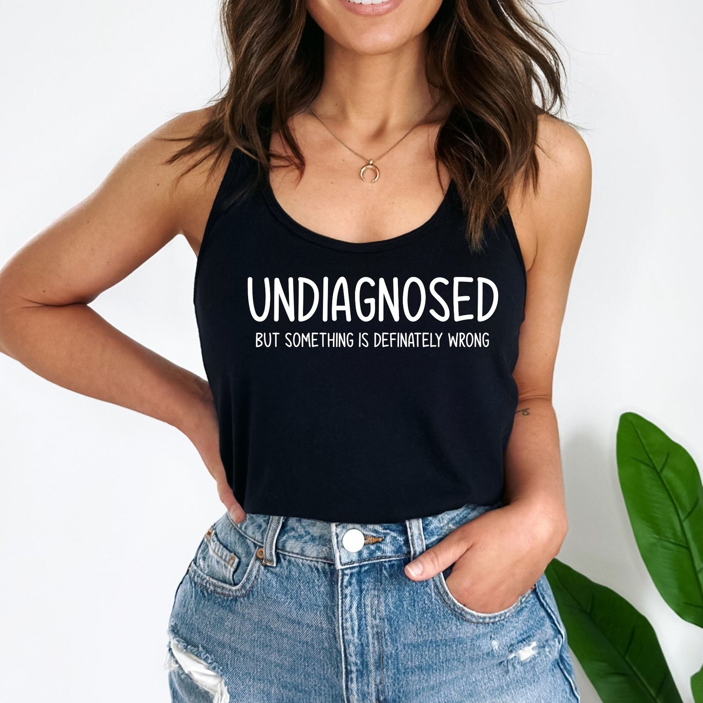 Undiagnosed But Something Definitely Wrong Crop Top or Racerback Tank