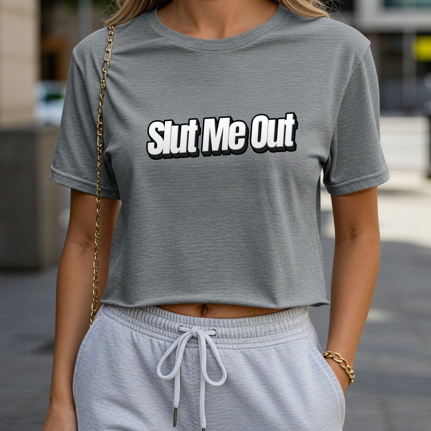 Slut Me Out Crop Top or Racerback Tank