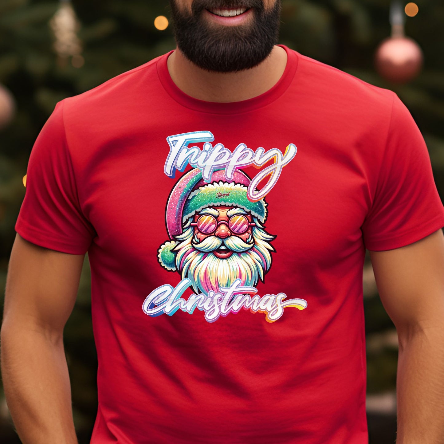 Trippy Christmas T-Shirt, Long Sleeve T or Crewneck Sweatshirt