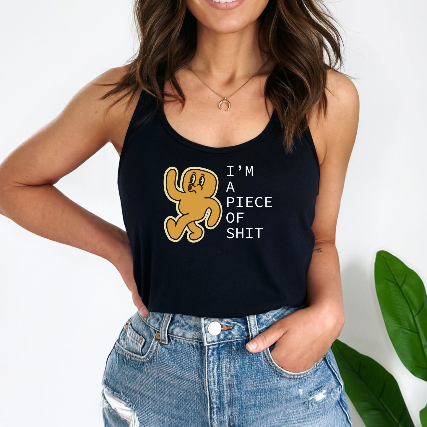 I'm a Piece of Shit Crop Top or Racerback Tank