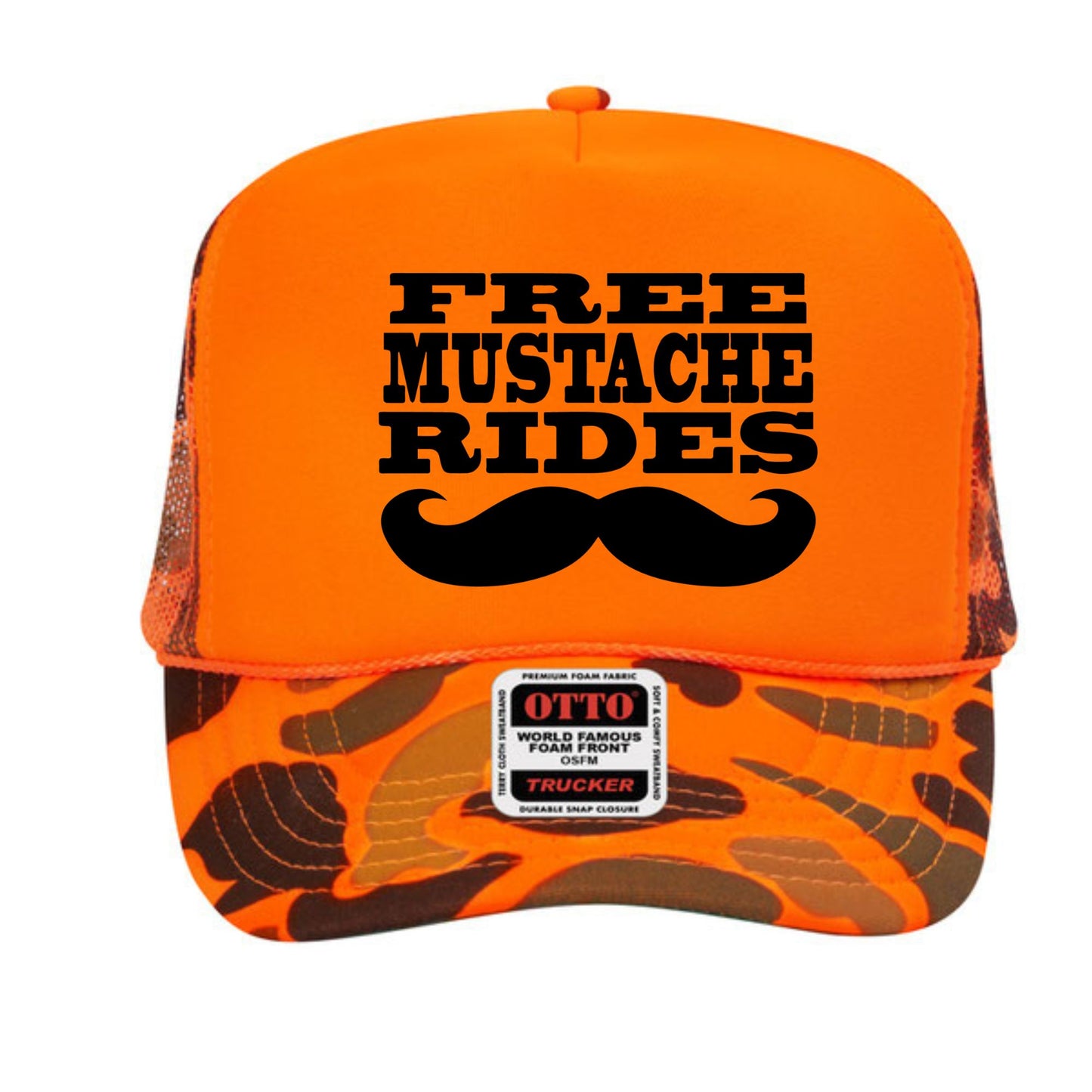 Free Mustache Rides Trucker Hat