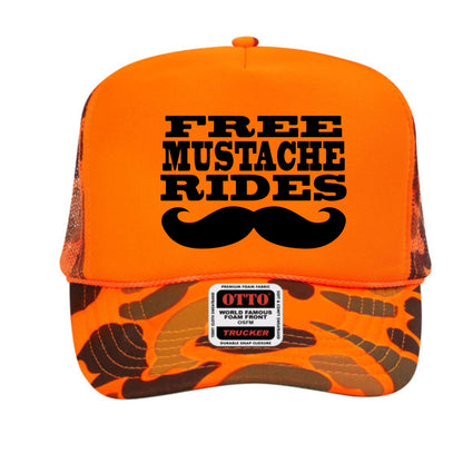 Free Mustache Rides Trucker Hat