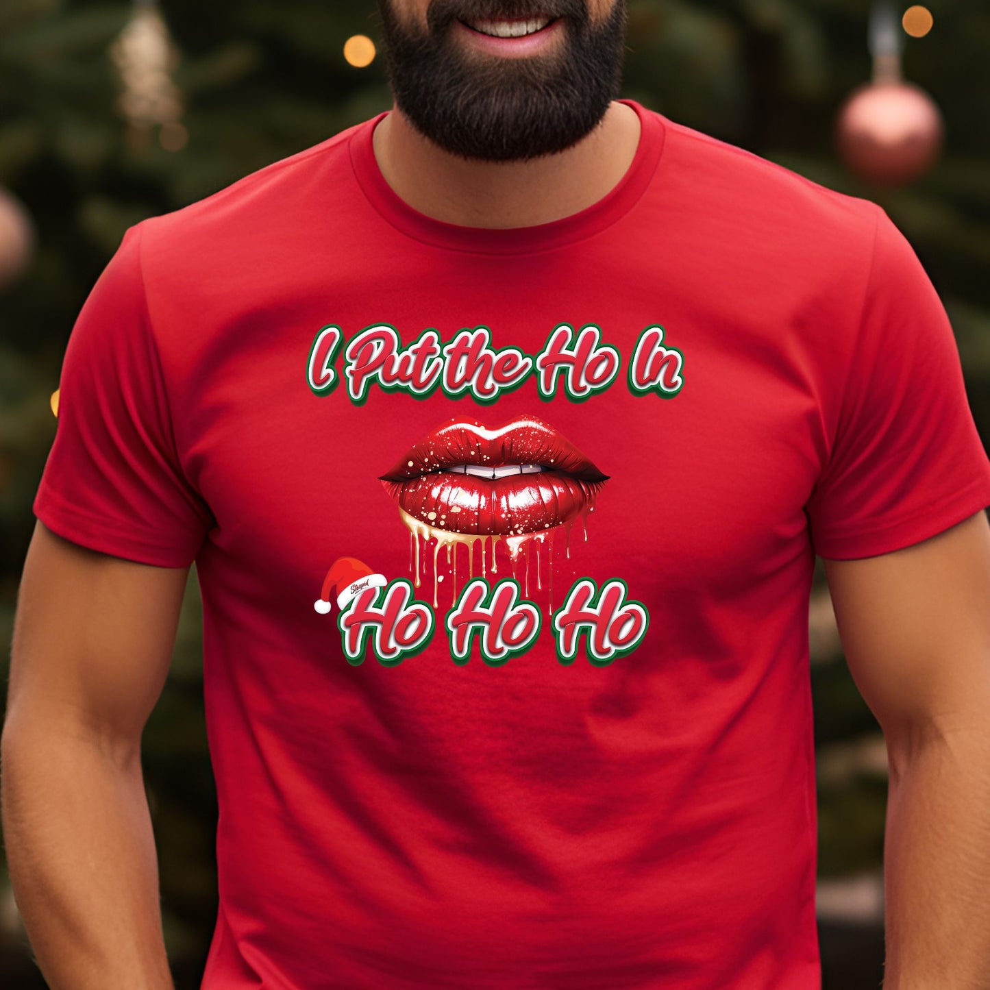 I Put the HO In HO HO HO T-Shirt, Long Sleeve T or Crewneck Sweatshirt