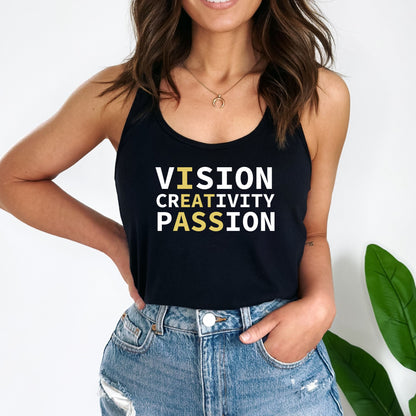 Vision Creativity Passion Crop Top or Racerback Tank