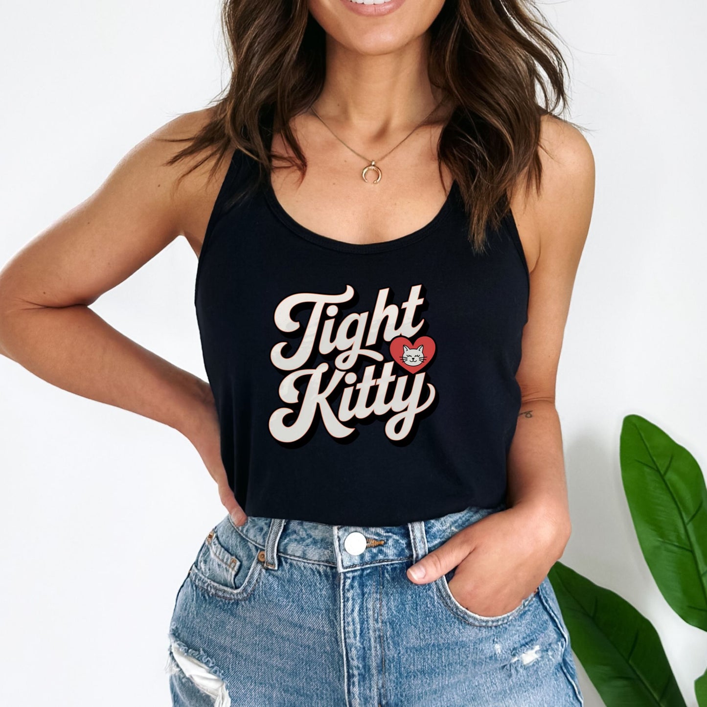 Tight Kitty Crop Top or Racerback Tank