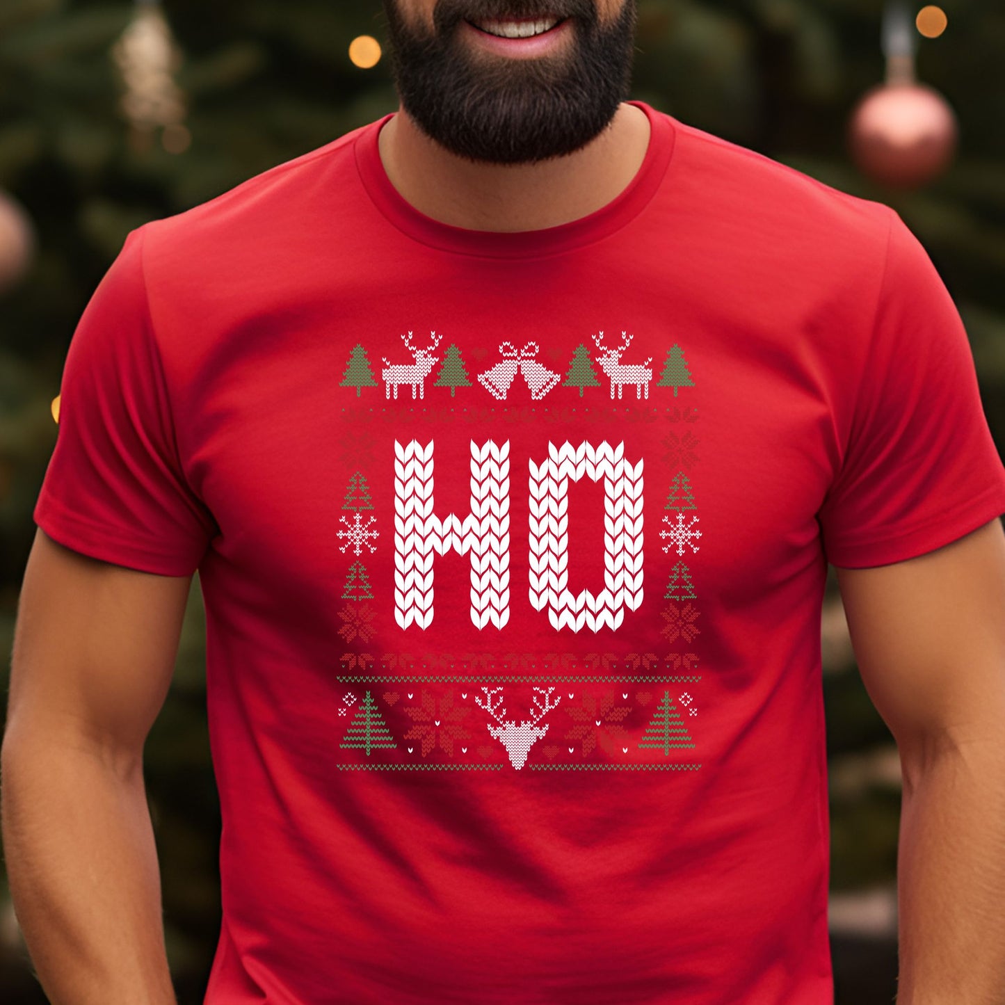 Ho Christmas Sweater T-Shirt, Long Sleeve T or Crewneck Sweatshirt