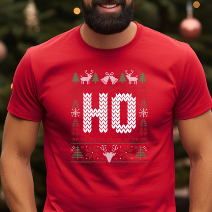 Ho Christmas Sweater T-Shirt, Long Sleeve T or Crewneck Sweatshirt