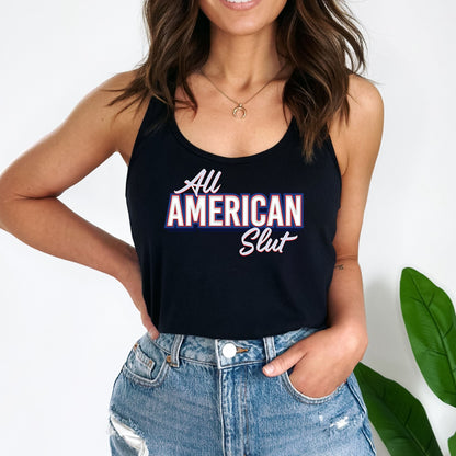 All American Slut Crop Top or Racerback Tank