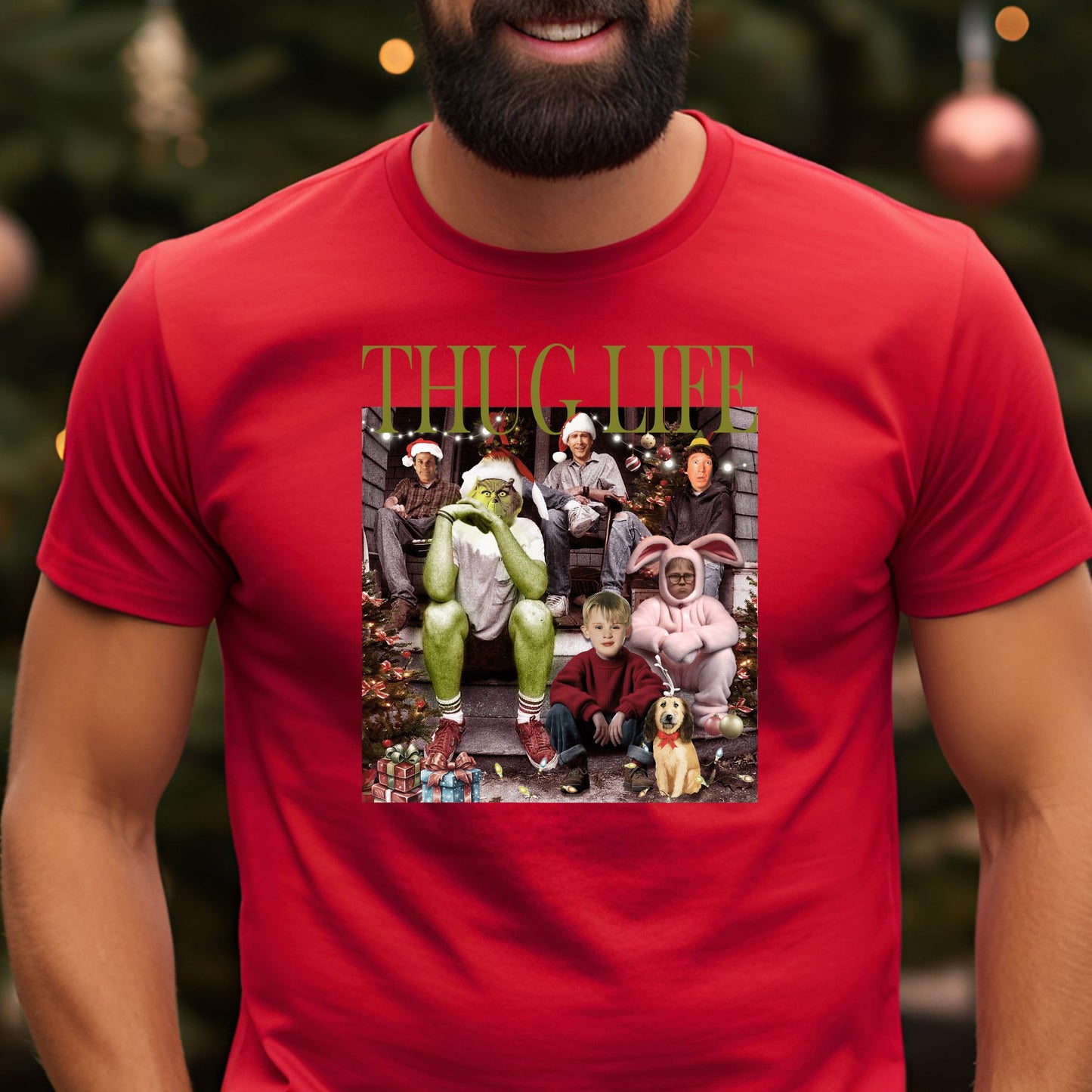 Thug Life Christmas T-Shirt, Long Sleeve T or Crewneck Sweatshirt