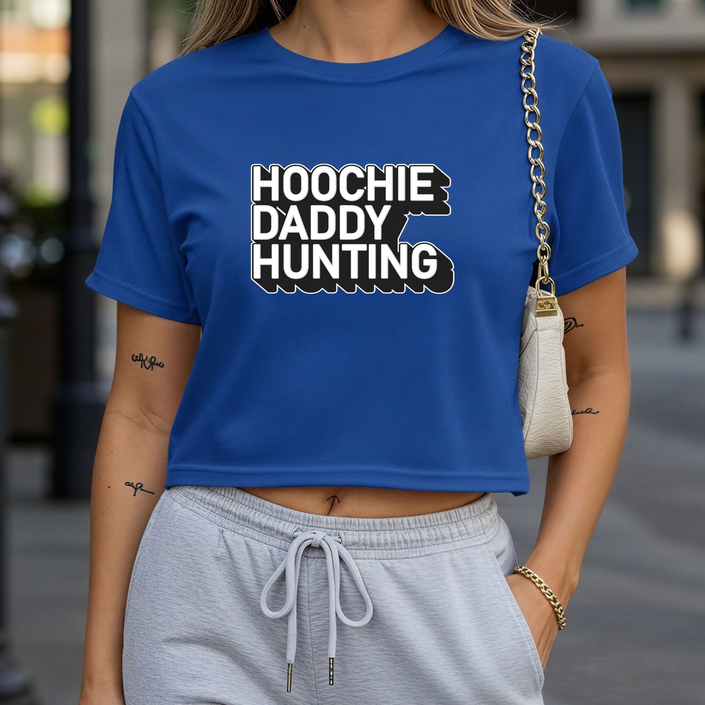 Hoochie Daddy Hunting Crop Top or Racerback Tank