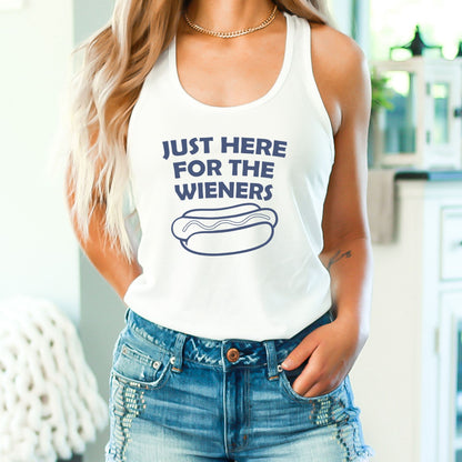 Just Here For the Wieners Crop Top or Racerback Tank