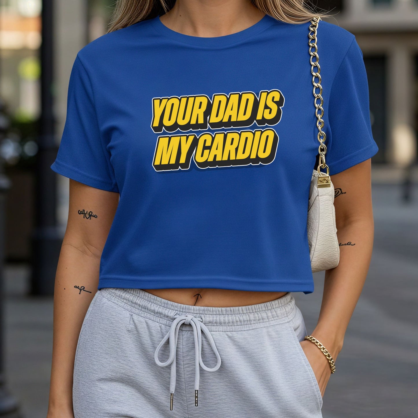 Your Dad is My Cardio Crop Top or Racerback Tank
