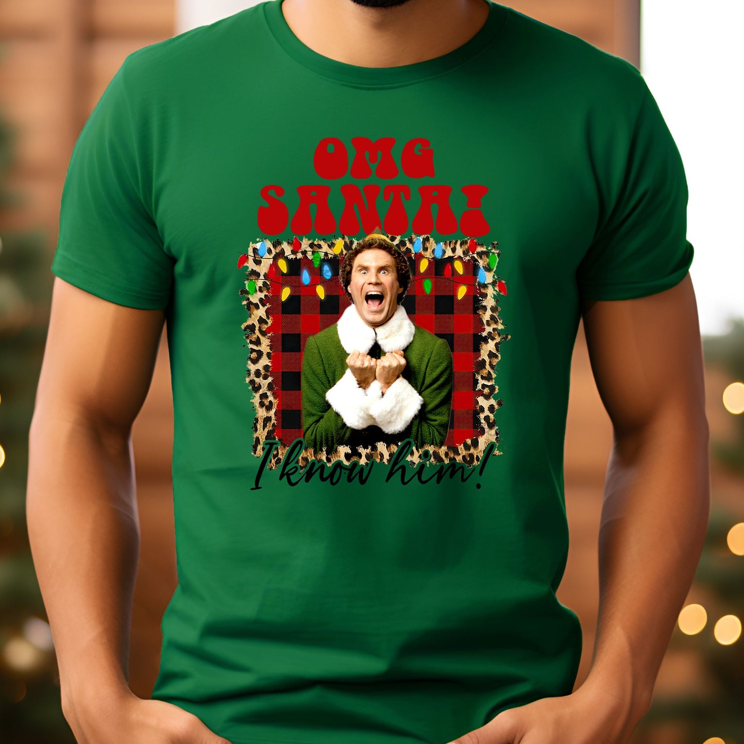 Buddy The Elf Christmas T-Shirt, Long Sleeve T or Crewneck Sweatshirt