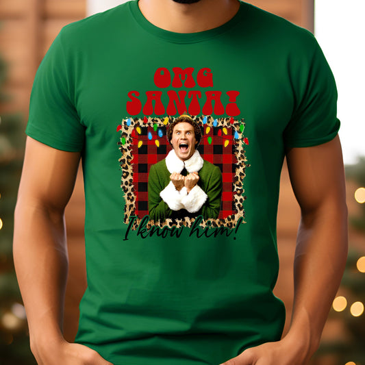 Buddy The Elf Christmas T-Shirt, Long Sleeve T or Crewneck Sweatshirt