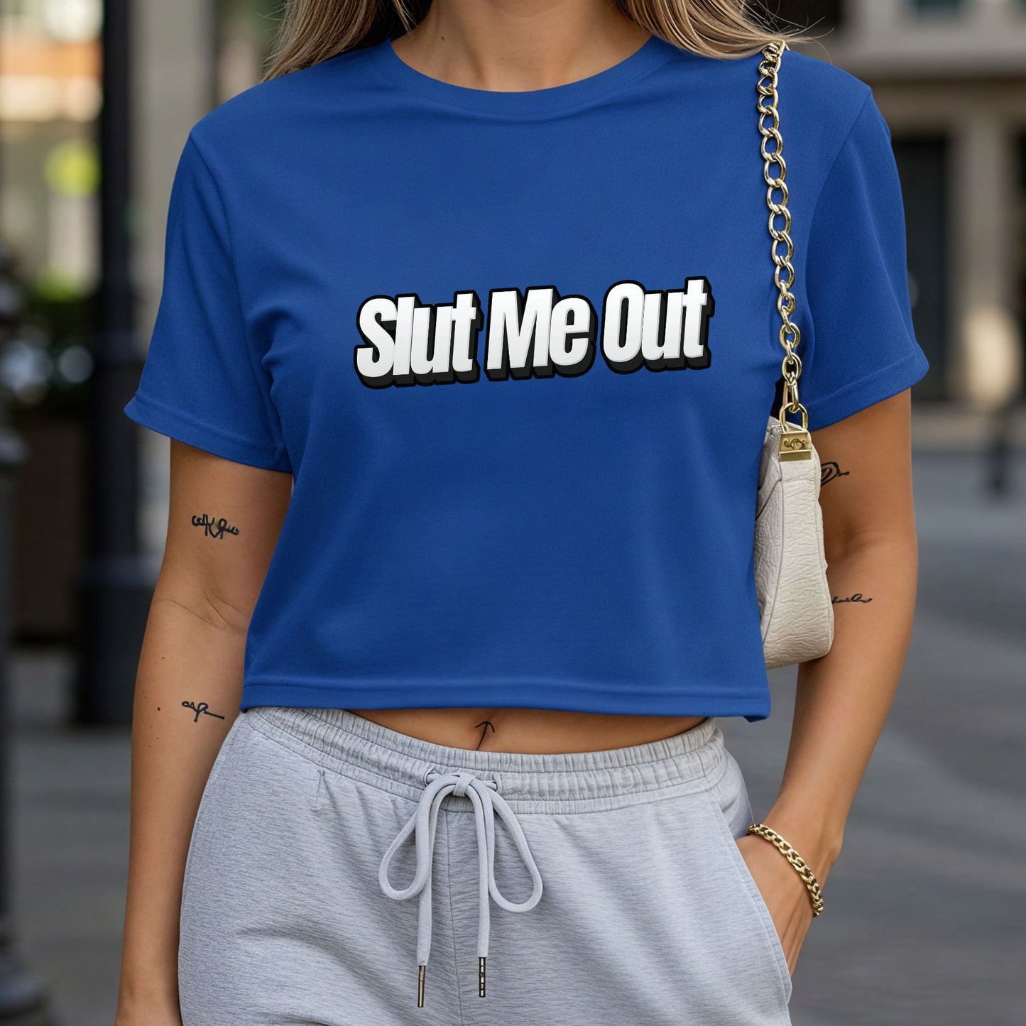 Slut Me Out Crop Top or Racerback Tank