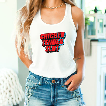 Chicken Tender Slut Crop Top or Racerback Tank