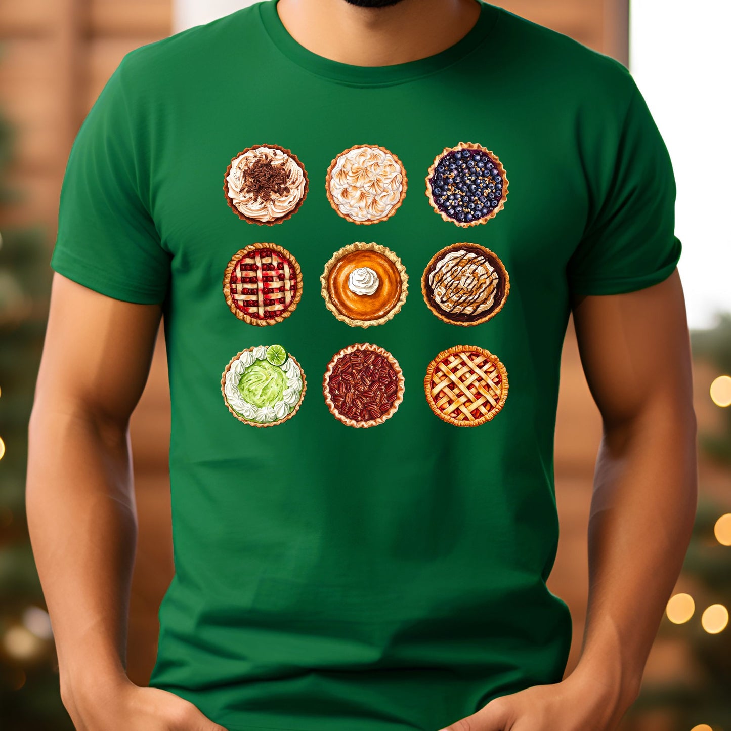 Thanksgiving Pies T-Shirt, Long Sleeve T or Crewneck Sweatshirt