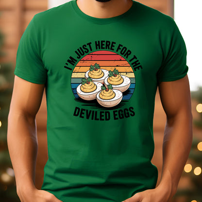 I'm Just Here for the Deviled Eggs T-Shirt, Long Sleeve T or Crewneck Sweatshirt