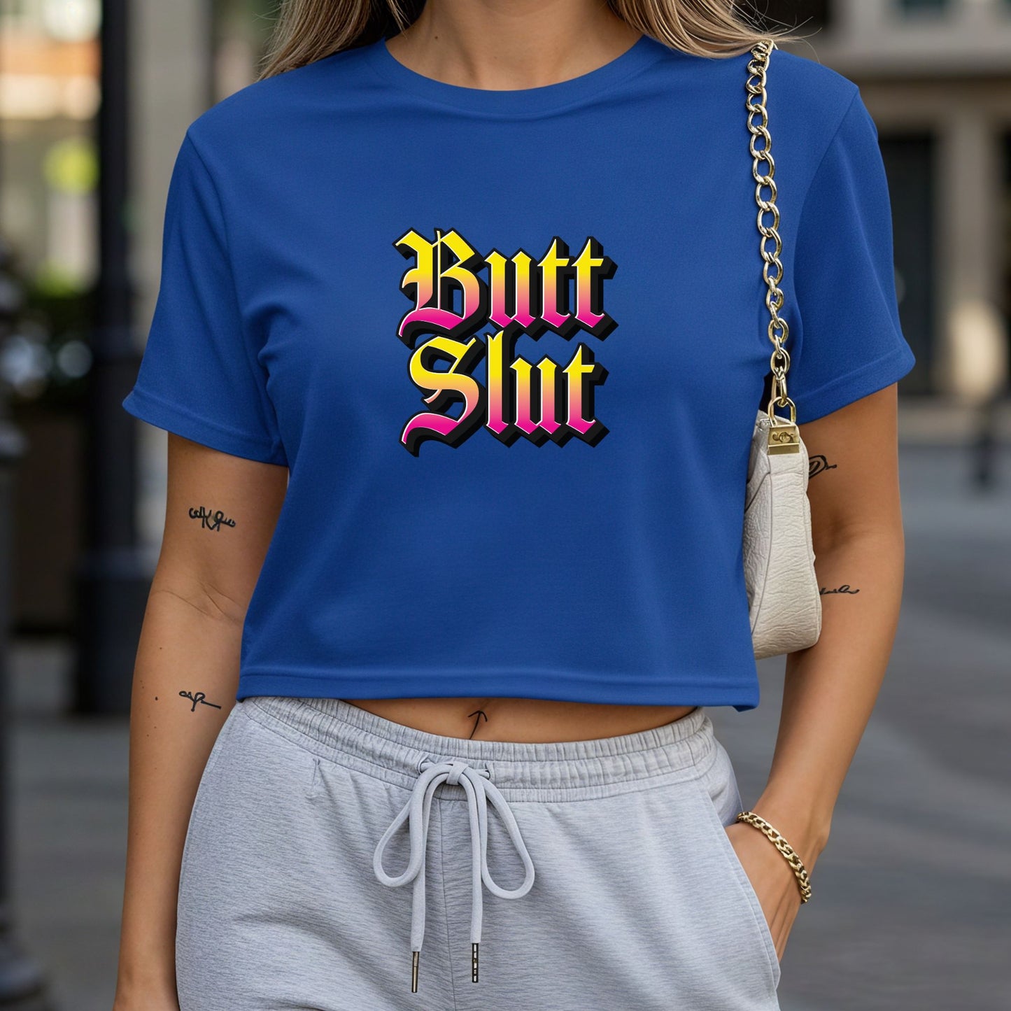 Butt Slut Crop Top or Racerback Tank