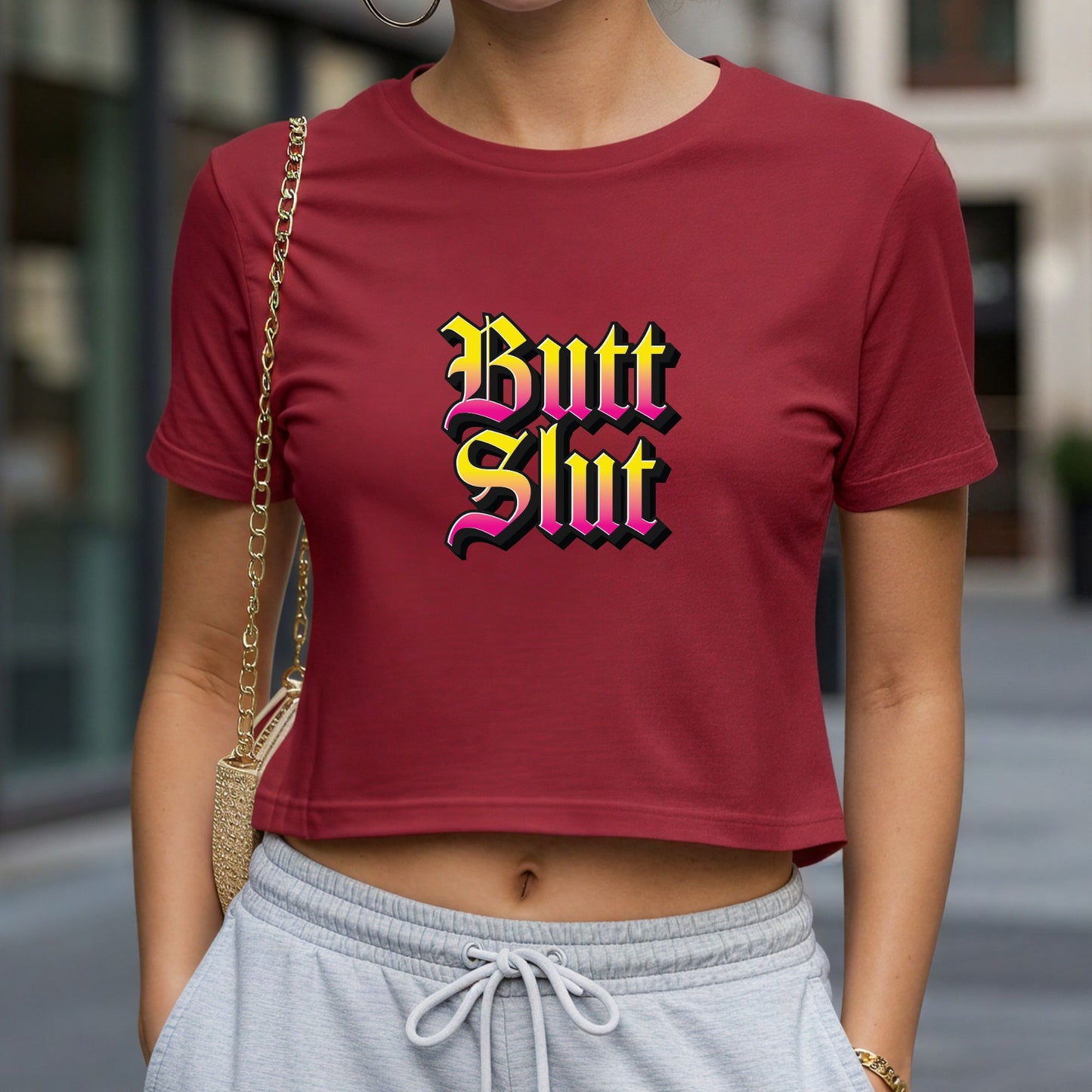 Butt Slut Crop Top or Racerback Tank