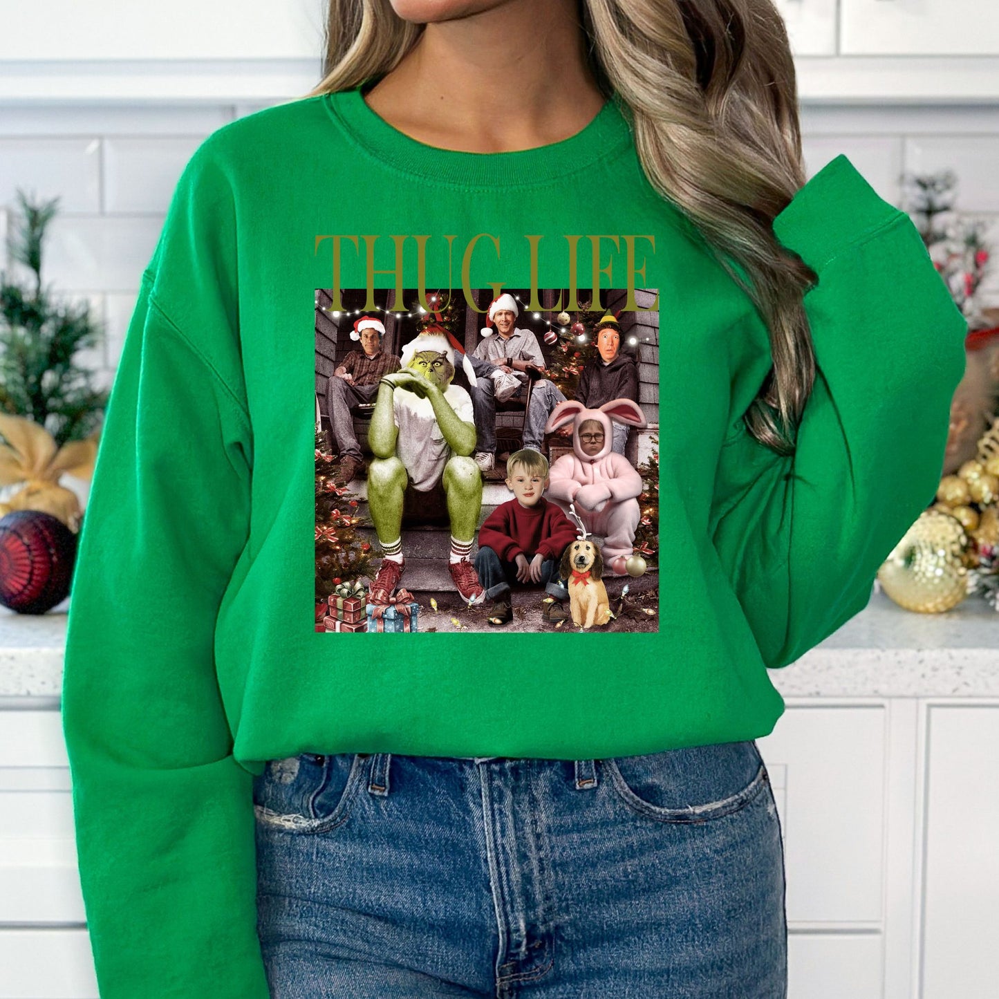 Thug Life Christmas T-Shirt, Long Sleeve T or Crewneck Sweatshirt