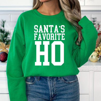 Santa's Favorite Ho T-Shirt, Long Sleeve T or Crewneck Sweatshirt