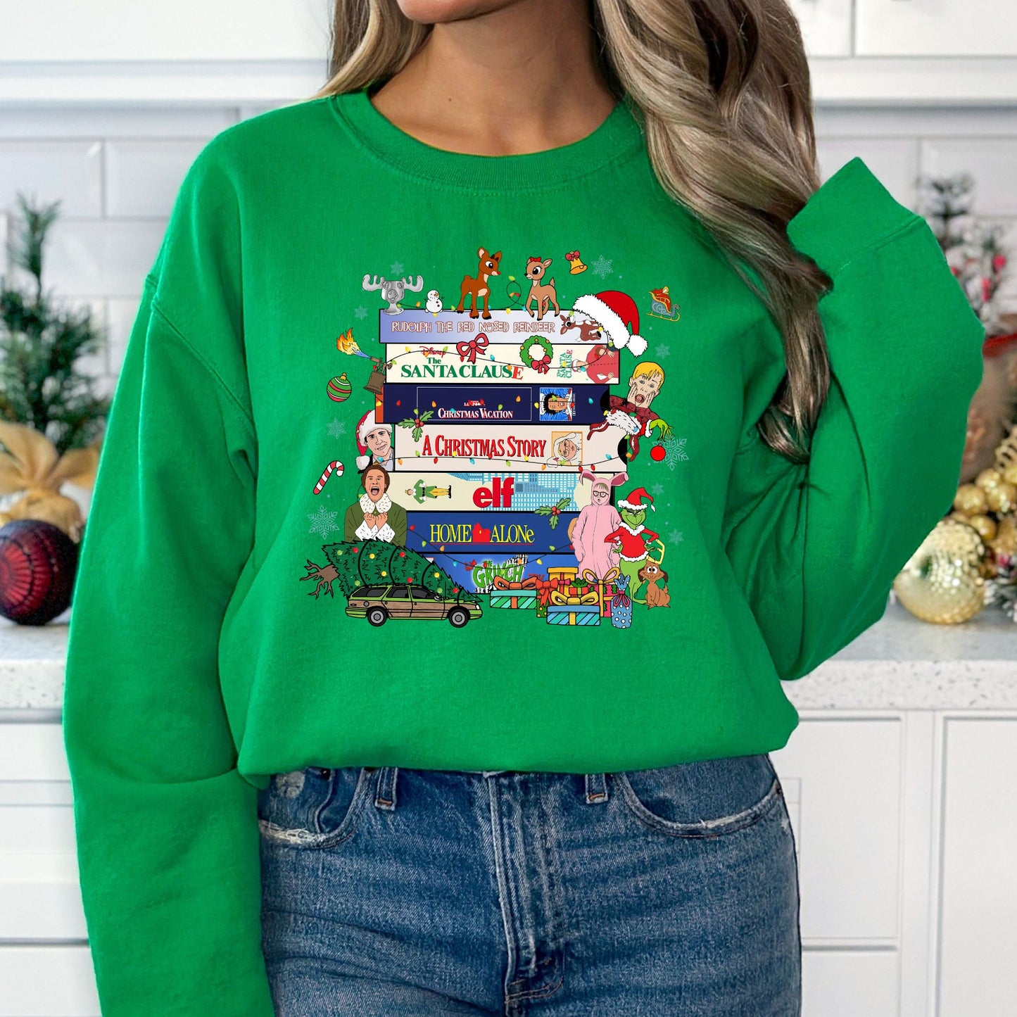 Christmas Movies T-Shirt, Long Sleeve T or Crewneck Sweatshirt