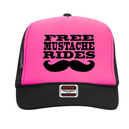 Free Mustache Rides Trucker Hat