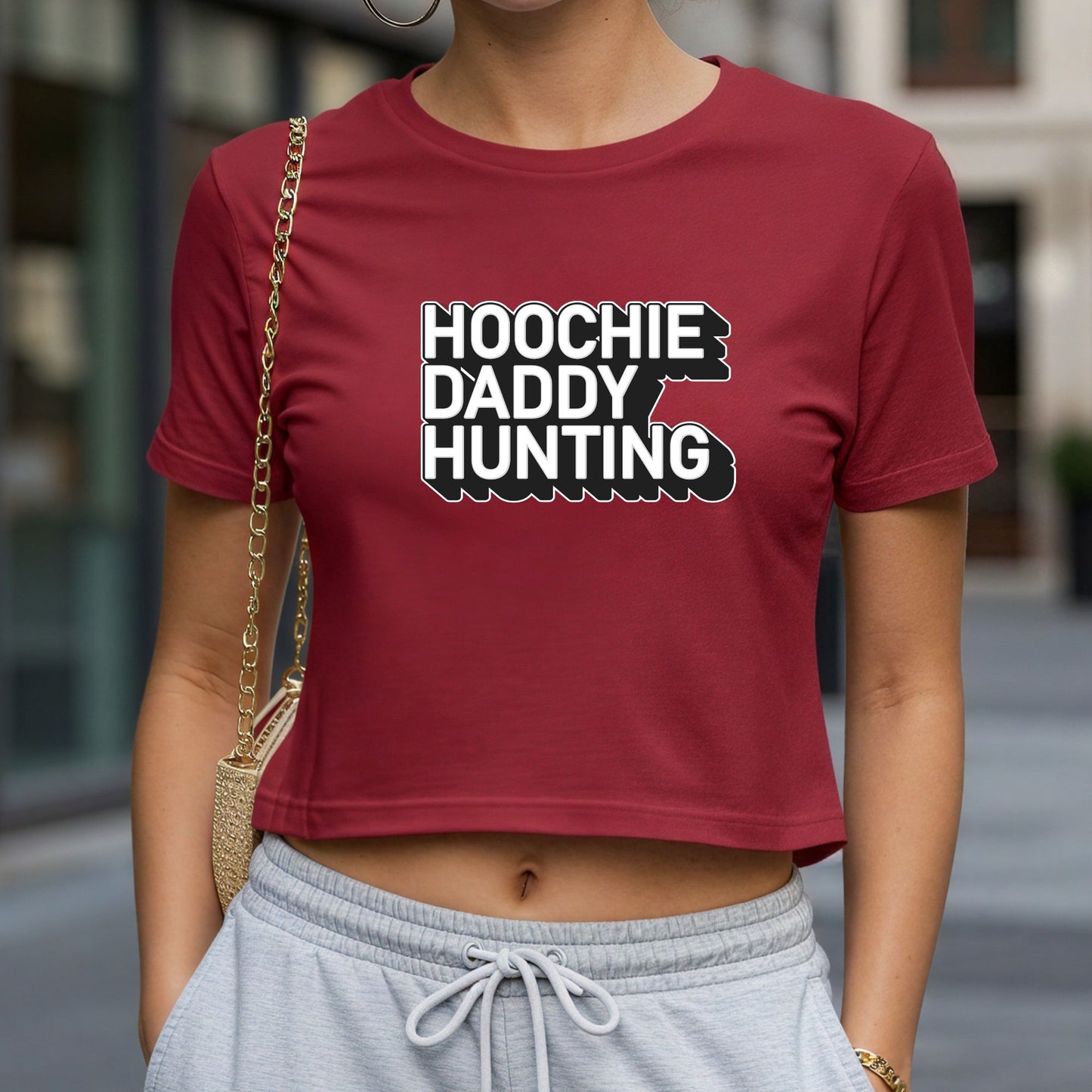 Hoochie Daddy Hunting Crop Top or Racerback Tank