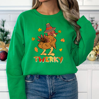 Twerky Thanksgiving T-Shirt, Long Sleeve T or Crewneck Sweatshirt