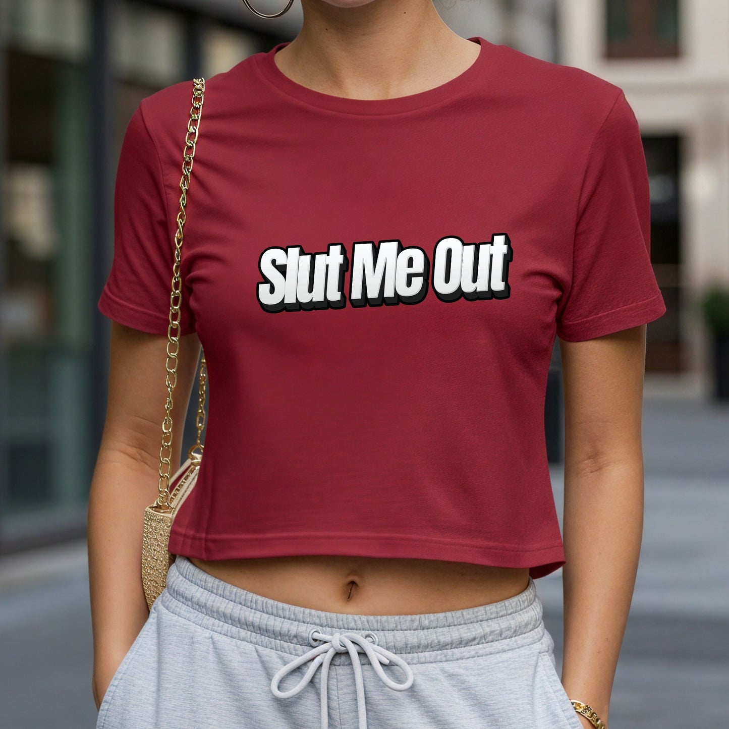 Slut Me Out Crop Top or Racerback Tank
