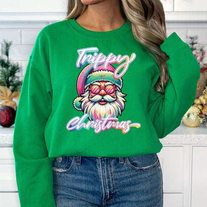 Trippy Christmas T-Shirt, Long Sleeve T or Crewneck Sweatshirt