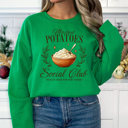 Mashed Potatoes Social Club T-Shirt, Long Sleeve T or Crewneck Sweatshirt