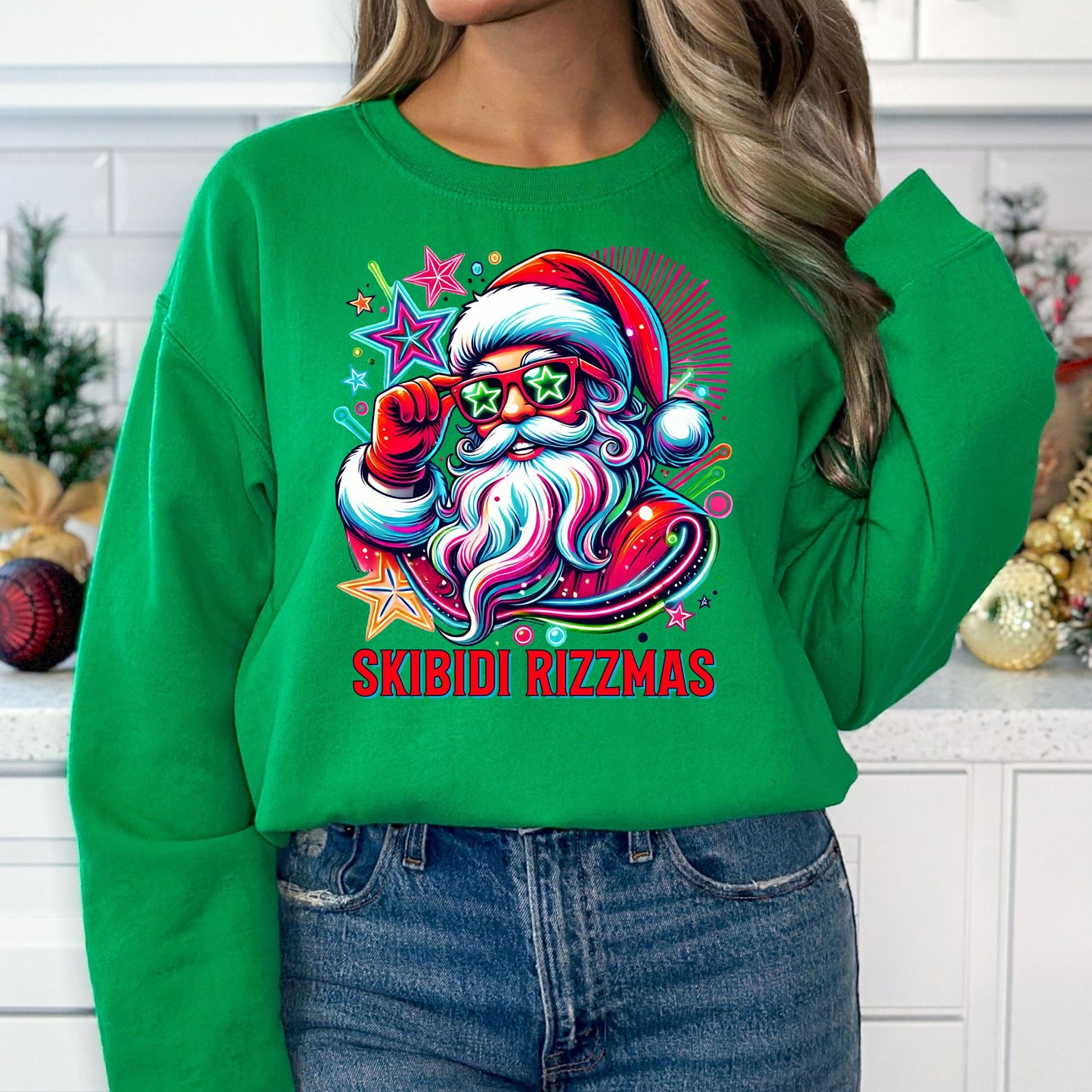 Skibidi Rizzmas T-Shirt, Long Sleeve T or Crewneck Sweatshirt 2
