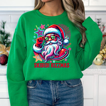 Skibidi Rizzmas T-Shirt, Long Sleeve T or Crewneck Sweatshirt 2