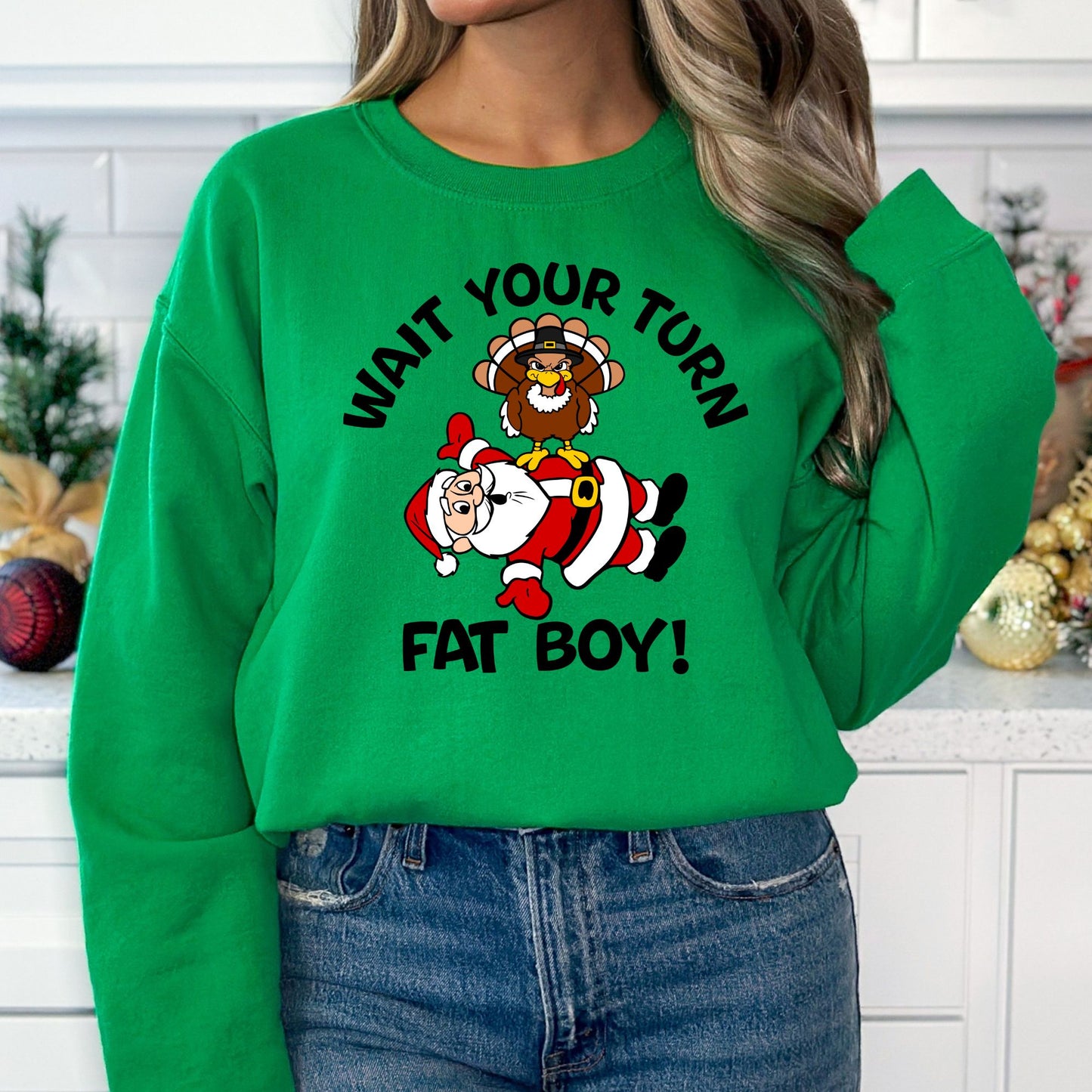 Wait Your Turn Fatboy T-Shirt, Long Sleeve T or Crewneck Sweatshirt