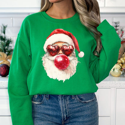 Santa Heart T-Shirt, Long Sleeve T or Crewneck Sweatshirt