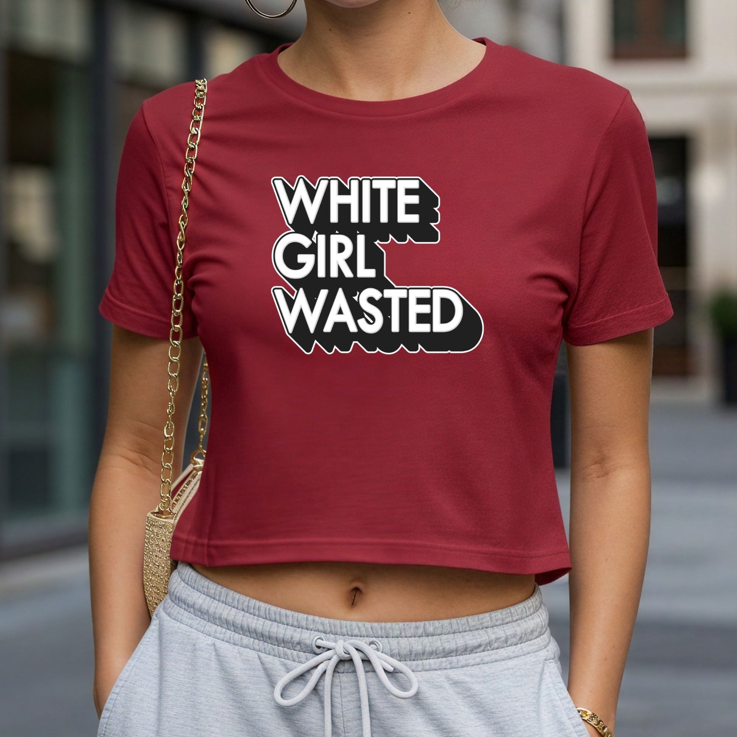 White Girl Wasted Crop Top or Racerback Tank